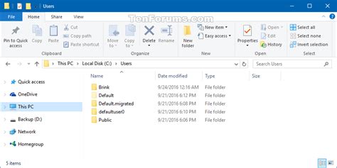 Windows File Explorer 10 Navigation Pane