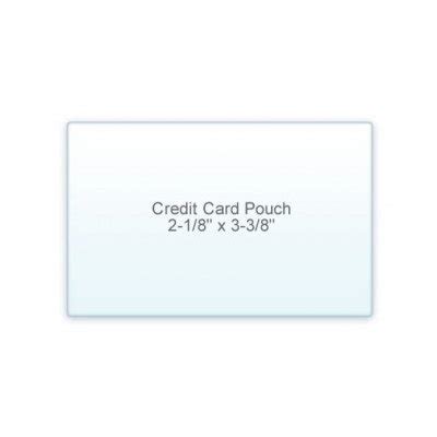 Standard credit cards are the most traditional type of credit card. 10 Mil Credit Card Size (2-1/8" x 3-3/8") Laminating Pouches