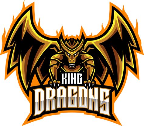 Dragon King Mascot Logo Design By Visink Thehungryjpeg