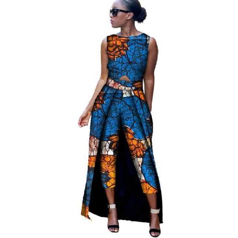 New Fashion Africa Cotton Print Romper African Bazin Riche Jumpsuit X11561 African Wear