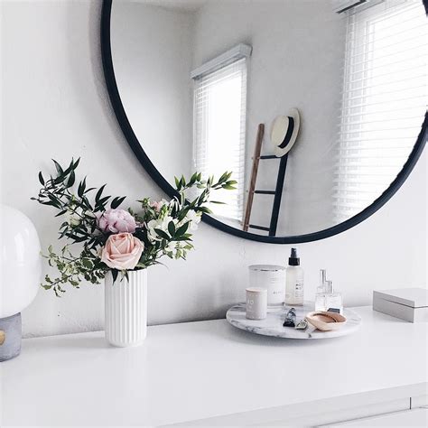 Bedroom french country dressing tables with mirror. white dresser, round mirror | White dresser decor, Home ...