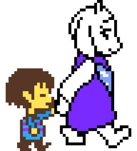 Undertale Toriel And Frisk Pixel Art Bead Sprite By Melparadise Images