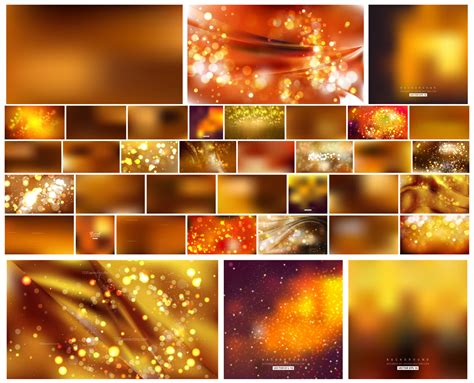 Impressive Orange Blur Vector Design Collection 123freevectors