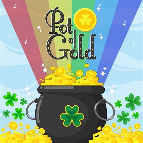 Premium Vector St Patrick S Day Pot Of Gold