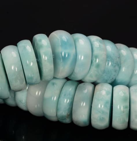 Genuine Dominican Larimar Gemstone Grade Aaa Blue 8x4 9x5mm Etsy