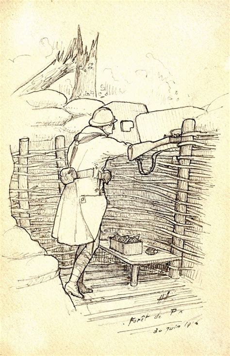 Ww1 Trench Drawing At Getdrawings Free Download