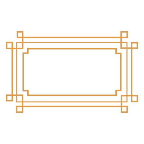 Frame Stroke Art Deco Rectangular Png And Svg Design For T Shirts