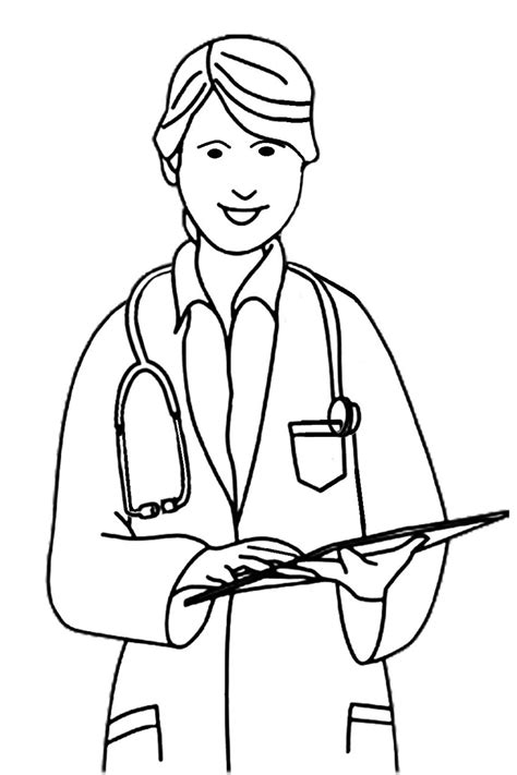 Beautiful Nurse Coloring Page Free Printable Coloring Pages For Kids