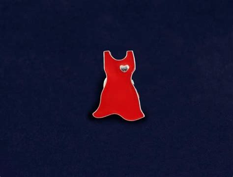 Small Red Dress Pin 1 Pin Retail Red Heart Disease