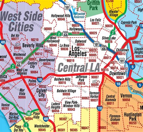 Los Angeles Orange County Zip Code Map Map Of World