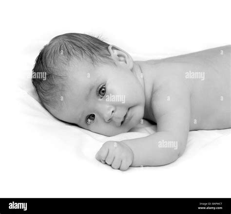 Looking Newborn Baby Stock Photo Alamy