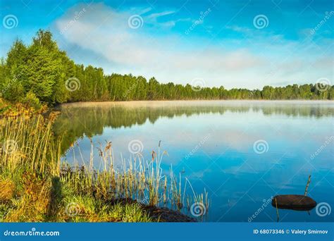 Sunny Morning On The Lake Stock Photo Image Of Colorful 68073346