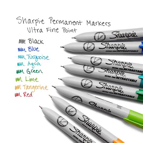 12 colors fine point sharpie permanent marker pen set 12 assorted bright colors marker pen set present endless drawing and sketching happiness and comfortable handling spoil your interestes. Amazon.com : Sharpie Retractable Permanent Markers, Ultra ...