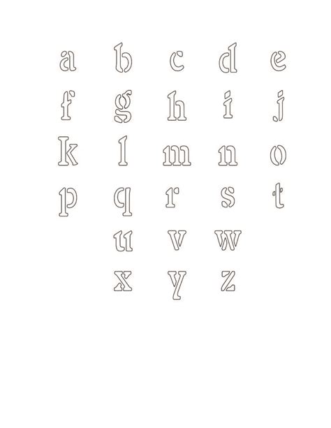 Free Printable Alphabet Stencils Templates Lowercase Freebie