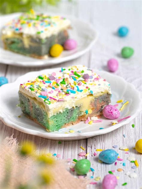 Easter Poke Cake With Vanilla Pudding SugarYums