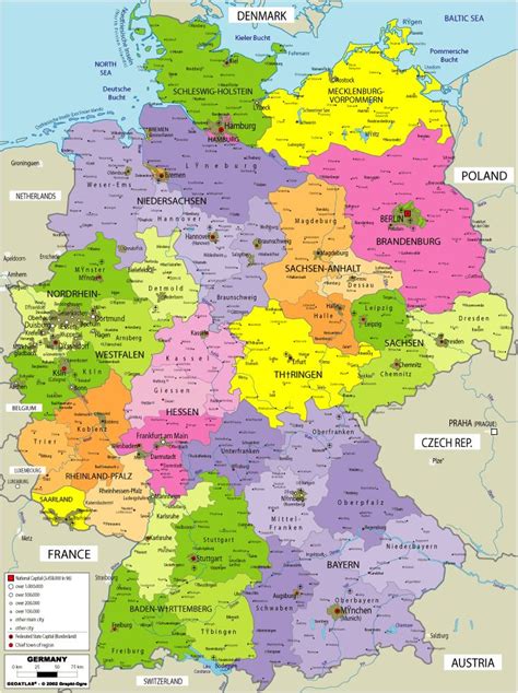 In zusammenarbeit mit booking schlagen wir ihnen eine breite palette an unterkünften (hotels, lodges, b&b, campingplätze, apartments) in der region ihrer wahl vor. Deutschlandkarte bunt | Landkarte deutschland, Karte ...