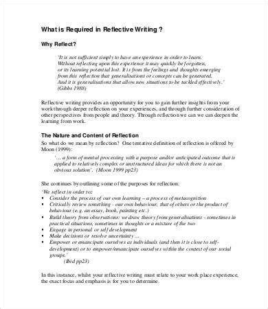 It is almost like a diary remember: Reflective Essay Template - 8+ Free Word, PDF Documents ...