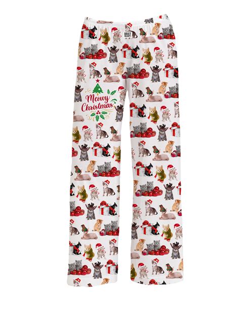 Meowy Christmas Pajama Pants Brief Insanity