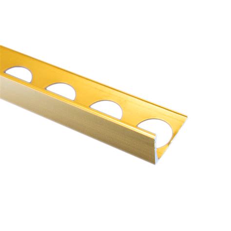 Contract Metal Straight Edge Bright Gold Tile Trim 2.5m ...