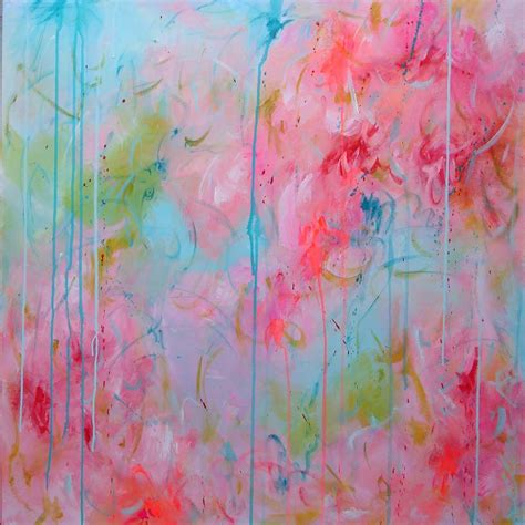 Elena Abstract Pink Painting Original Large Art 30x30
