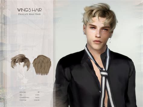 Wingssims Wings On1208 Sims 4 Hair Male Sims Hair Men