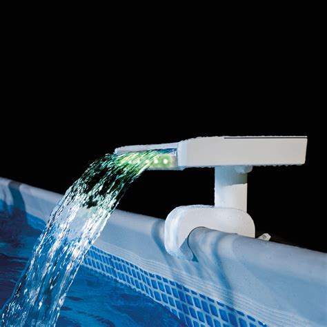 Intex Above Ground Pool Led Waterfall Cascade Multi Color Waterfall