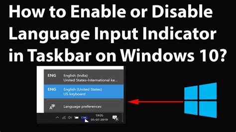 How To Enable Or Disable Language Input Indicator In Taskbar On Windows