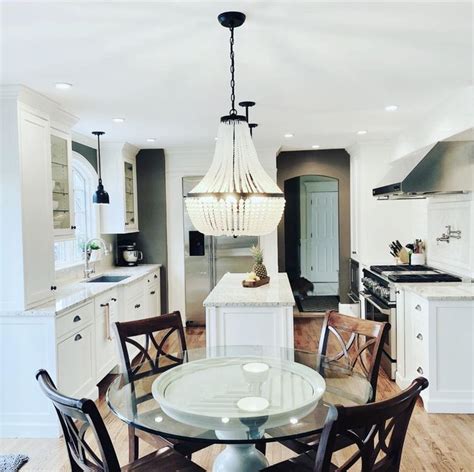 Our Stylish Rylee Chandelier Over This Kitchen Table Adds A Touch Of