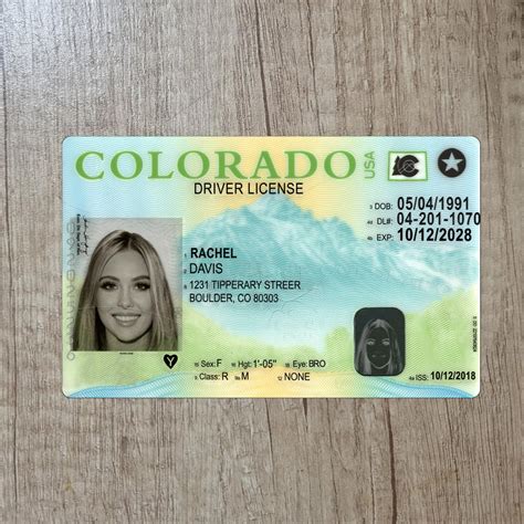 Customizable New Colorado Driver License Template