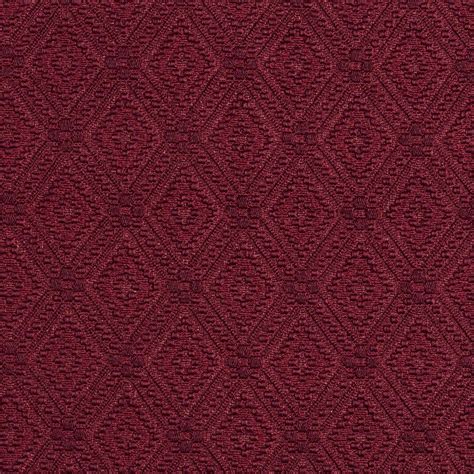 E563 Burgundy Diamond Jacquard Woven Upholstery Grade Fabric By The Yard