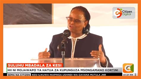 Jaji Mkuu Martha Koome Awakata Wananchi Kukumbatia Njia Mbadala Za Kutatua Kesi Youtube