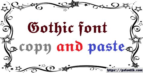 Gothic Font Copy And Paste