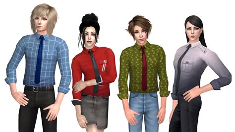 Mdpthatsme This Is For Sims 2 4t2 Shirt Tucked Tie Skinny Sq