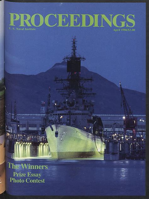 Proceedings April 1986 Vol 1124998 Us Naval Institute