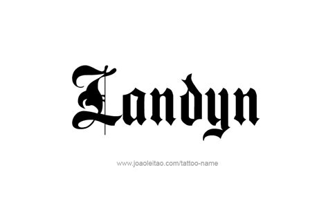 Landyn Name Tattoo Designs