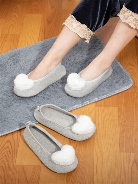 2pack Womens Memory Foam Slippers Cute Knitted Cotton House Slippers