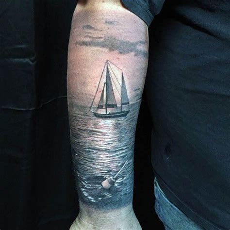 60 Sailboat Tattoo Designs For Men Nautical Sophistication Sailboat