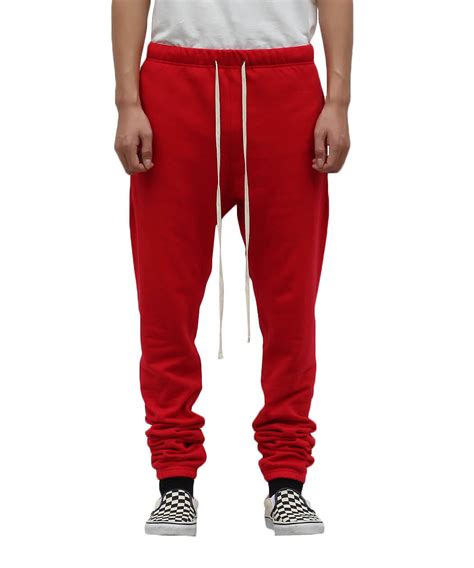 Best And Coolest Essential Sweatpants Red For Men Red Urkoolwear
