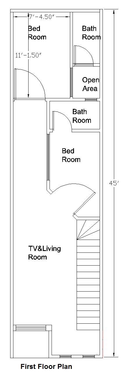 Find contemporary 50m2 house made with the finest materials. 12×45 Feet /50 Square Meters House Plan - Free House Plans