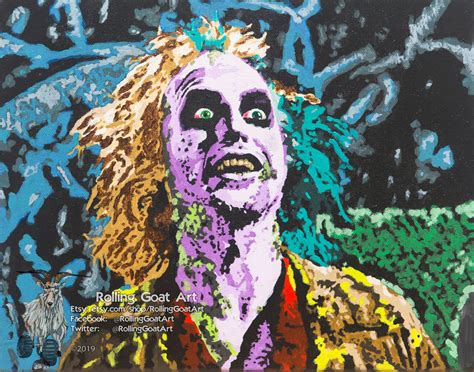 Beetlejuice Art Print From An Original Acrylic Painting Etsy