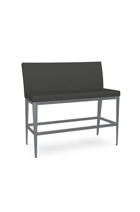 Amiscos Pablo Quilted Upholstered Bar Stool Bench • Barstool Comforts