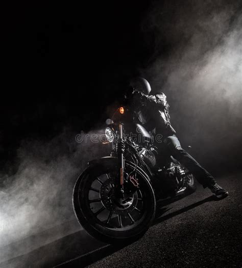 High Power Motorcycle At Night Stock Image Image Of Ride Cruise