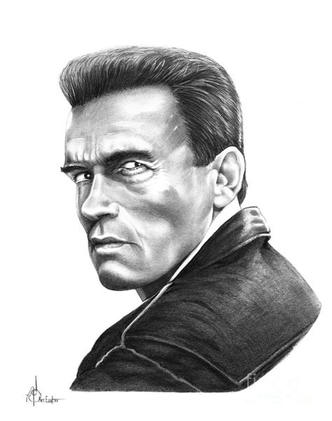 Arnold Schwarzenegger Drawing By Murphy Elliott