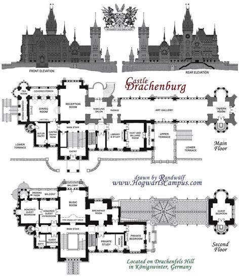 It's got some basic castle elements you can use in designing a larger fortress! Drachenburg Castle Floor Plan | Castle floor plan, School ...