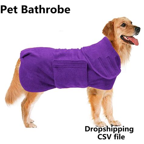 Dog Bathrobe Towel Microfiber Fast Drying Super Absorbent Pet Dog Cat