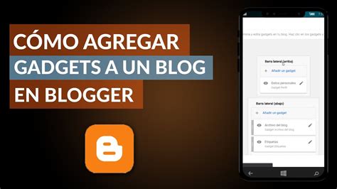 Cómo Agregar Gadgets A Un Blog De Blogger Youtube