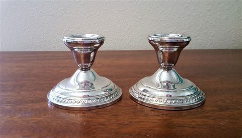 Sterling Silver Candle Holders Set Of 2 Weighted Etsy Silver