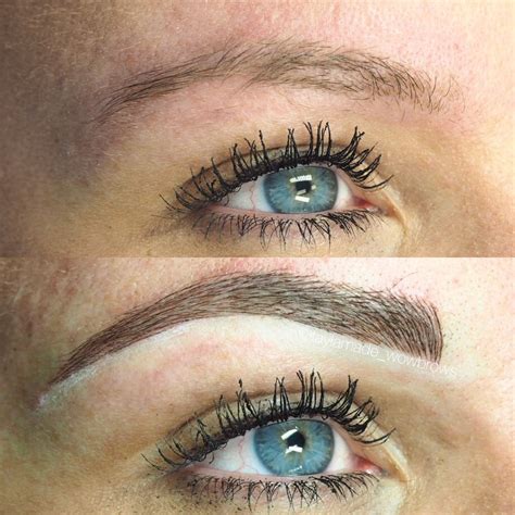Hair Stroke Microblading Tattooed Eyebrows Cosmetic Tattoo Feathering