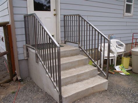 Outdoor Handrails For Concrete Steps Modern Infill Outdoor Stair