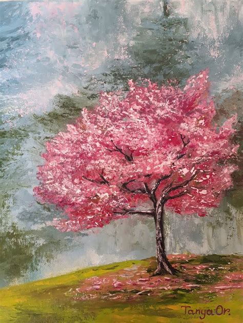 Pink Cherry Blossom Watercolor Painting Original Artwork Agrohort Ipb Ac Id